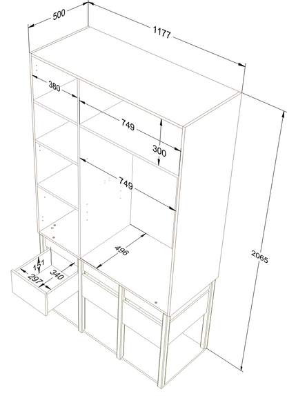 Wood Luck Design, Wardrobe, Tweens Eucalyptus