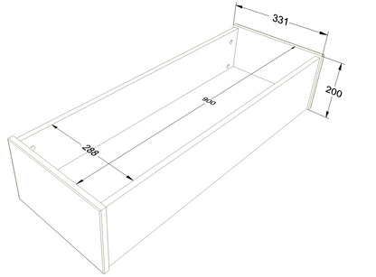 Wood Luck Design, Säng &amp; Förvaring 90x200 cm, Tweens Eukalyptus