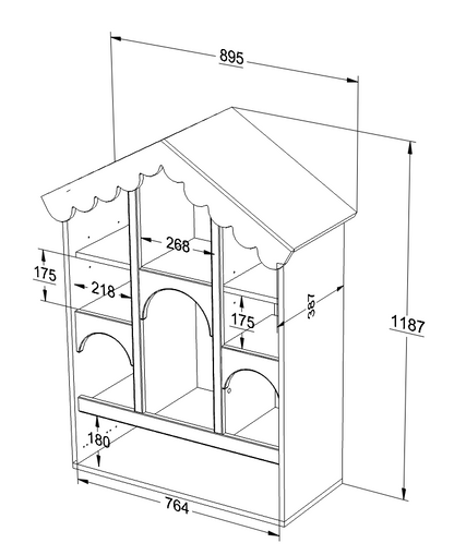 Wood Luck Design, Dollhouse, Olive