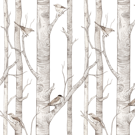 Birch Forest, Wallpaper