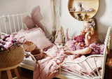 Pussilakanasetti 100x135, Dirty Pink With Frill