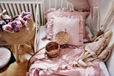 Pussilakanasetti 100x135, Dirty Pink With Frill