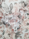 Pussilakanasetti 100x135, Grey Flowers With Frill