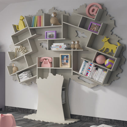 Mathy By Bols Bookcase Big Wood, Pearl Grey