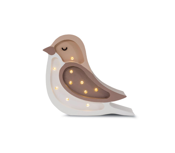 Little Lights Yövalo, Mini Bird Coffee Beige
