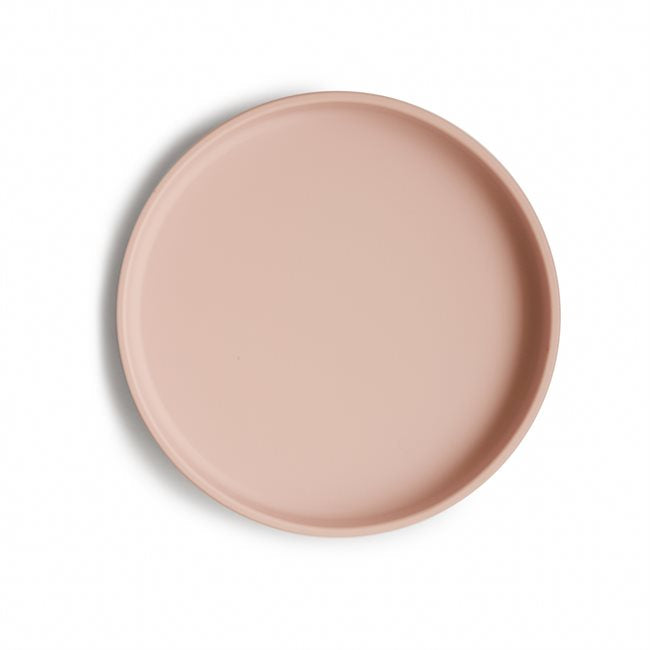 Mushie Silicone plate with suction cup, Classic Blush