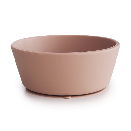 Mushie Silicone Bowl with Suction Cup, Blush