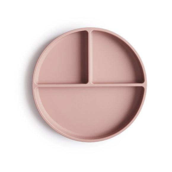 Mushie Silikonilautanen Imukupilla, Blush