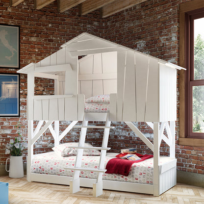 Mathy By Bols Bunk bed 90x200, Threehouse White