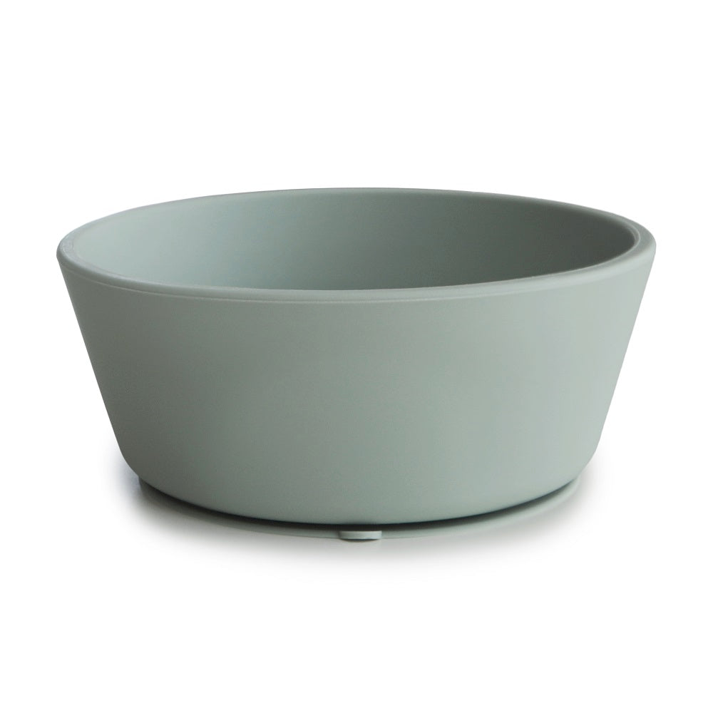 Mushie Silicone Bowl with Suction Cup, Cambridge Blue