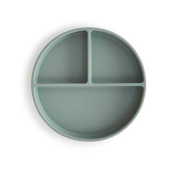 Mushie Silikonilautanen Imukupilla, Cambridge Blue