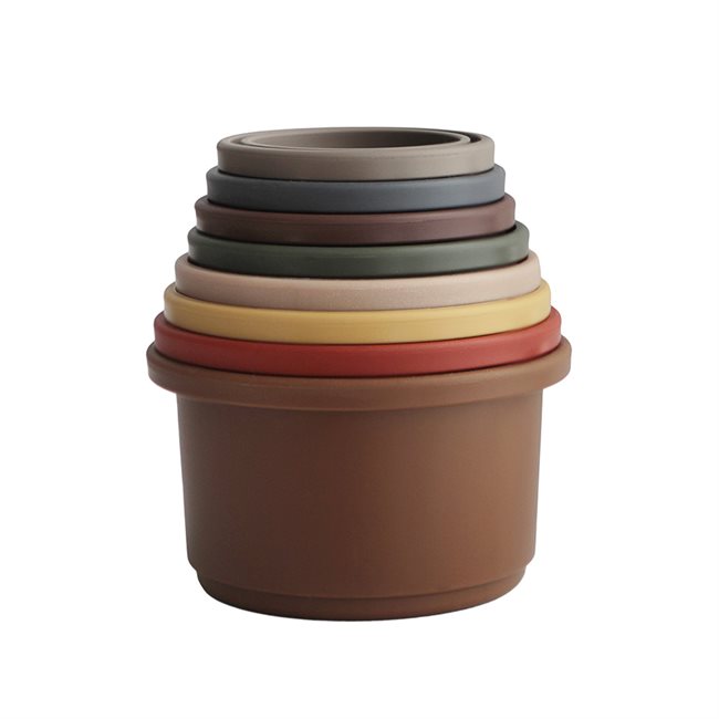 Mushie Stackable Cups, Retro