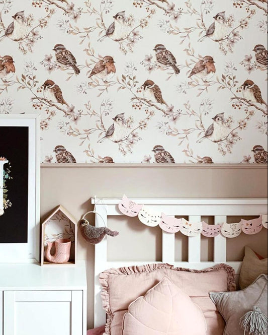 Birds White-Gray, Tapetti