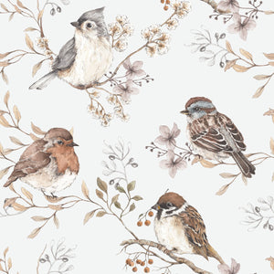 Birds White-Gray, Tapetti