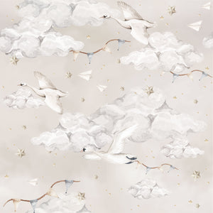 Magic Swans Beige, Tapetti