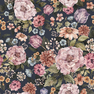 Bouquet Of Flowers - Violet, Tapetti