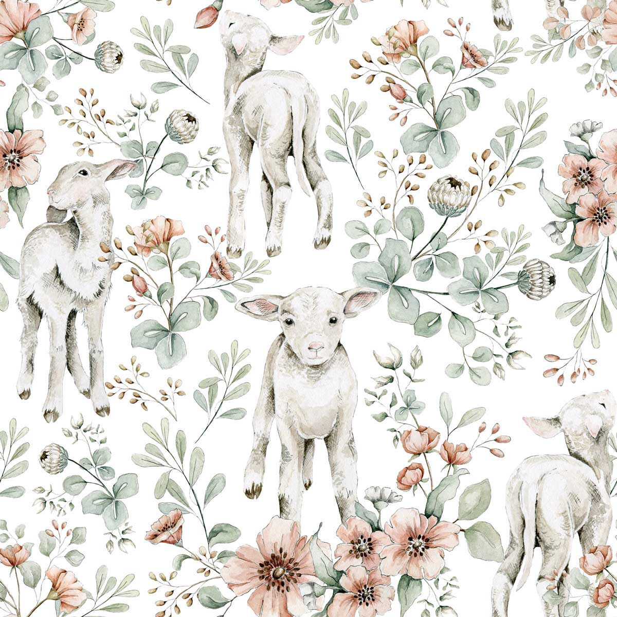 Little Lambs, Wallpaper