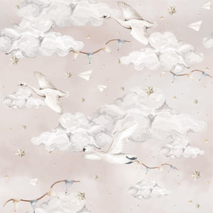 Magic Swans Pink, Tapetti