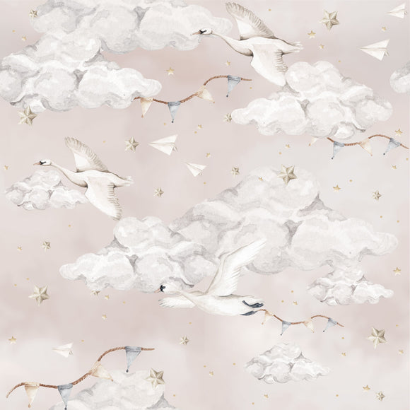 Magic Swans Pink, Tapetti