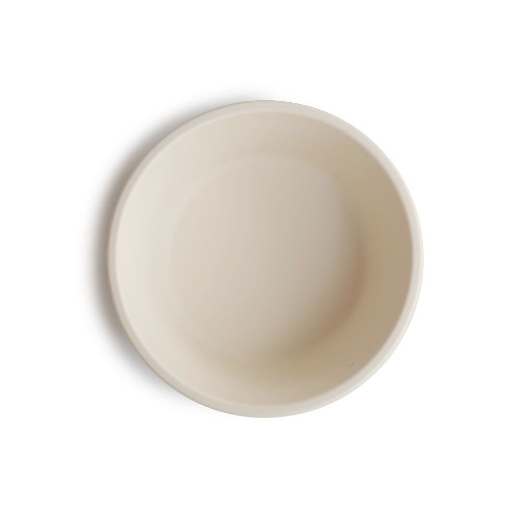 Mushie Silicone Bowl with Suction Cup, Ivory