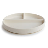 Mushie Silikonilautanen Imukupilla, Ivory