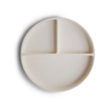 Mushie Silikonilautanen Imukupilla, Ivory