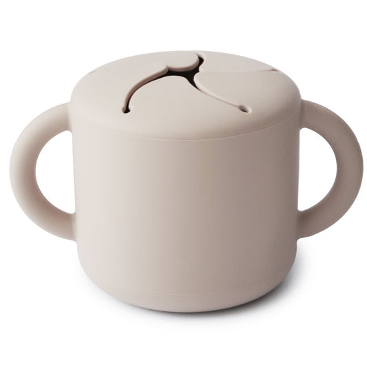 Mushie Silikoninen Snack Cup, Ivory