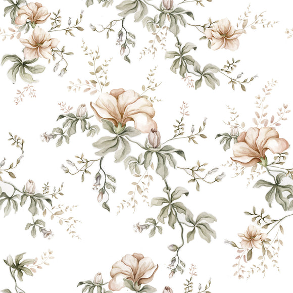Flowers Of Wilderness White, Tapetti
