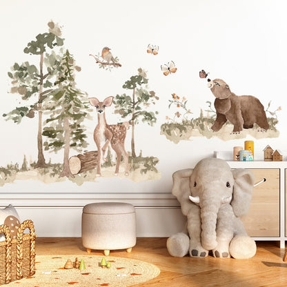 Väggklistermärkeset 140x200 cm, Forest Stories 2