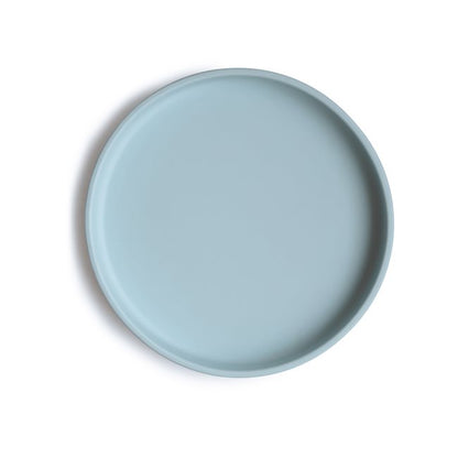 Mushie Silicone plate with suction cup, Classic Powder Blue