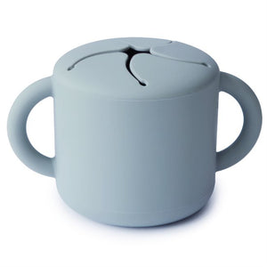 Mushie Silikoninen Snack Cup, Powder Blue