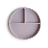 Mushie Silikonilautanen Imukupilla, Soft Lilac