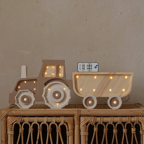 Little Lights Yövalo Tractor, Coffee Cream