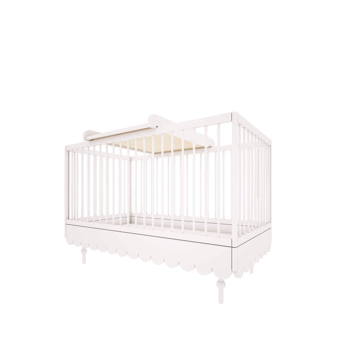 Wood Luck Design, Cot &amp; Junior bed 2 IN 1, 70x140 cm, Babushka White