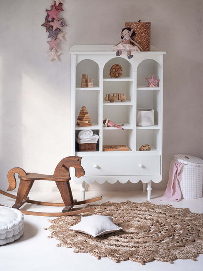 Wood Luck Design, Bookshelf Babushka, White