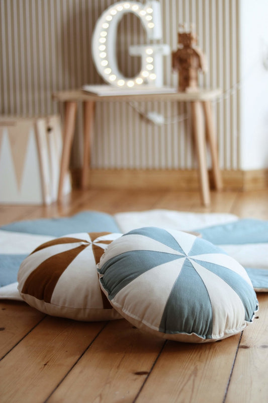 Moi Mili Decorative pillow, Patchwork Blue Candy