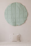 Moi Mili Leikkimatto,  Cotton Round "Mint And Beige"