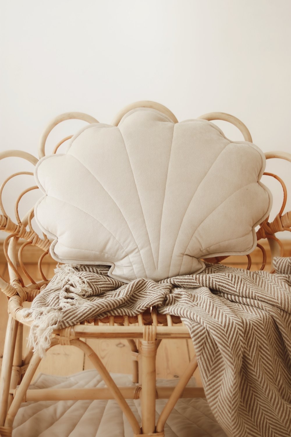 Moi Mili Decorative Pillow Large, Velvet Shell "Cream"