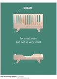 Nuki Pinnasänky 2 IN 1, Dream Crib Natural