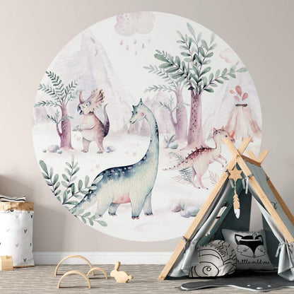 Wall sticker 140 cm, Circle Dino