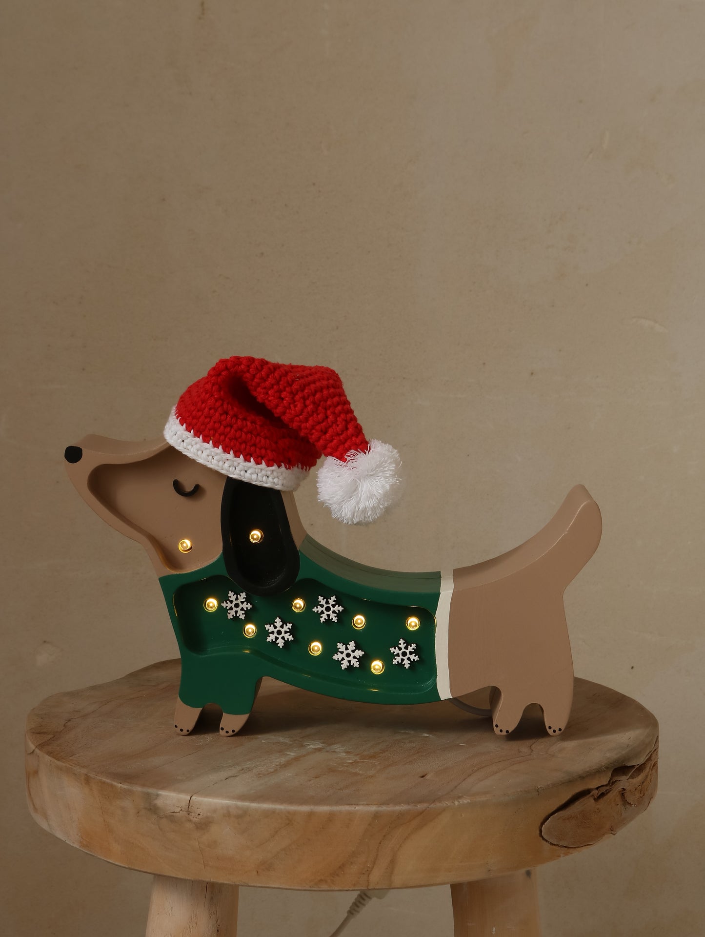 Små ljus, nattlampa valp MINI, julsnöflinga