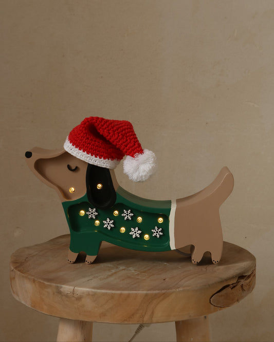 Små ljus, nattlampa valp MINI, julsnöflinga
