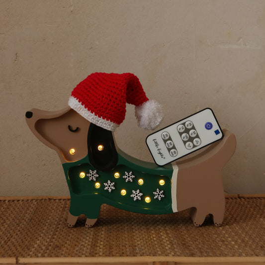 Små ljus, nattlampa valp MINI, julsnöflinga