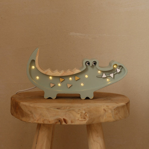Little Lights Yövalo Crocodile, Pastel Khaki