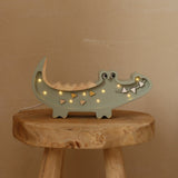 Little Lights Yövalo Crocodile, Pastel Khaki