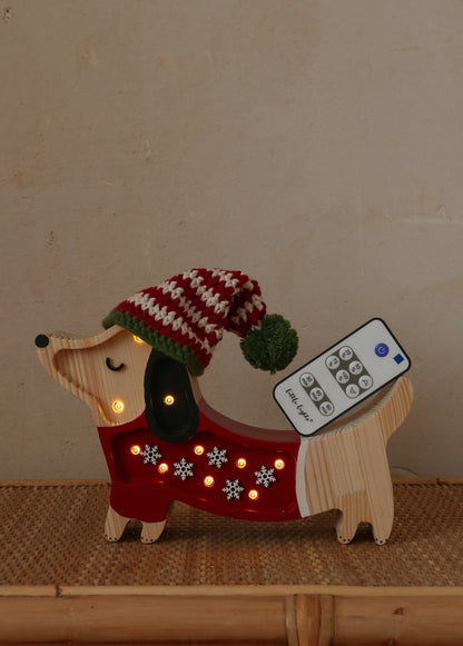 Little Lights, Night Light Puppy, MINI Santa Helper