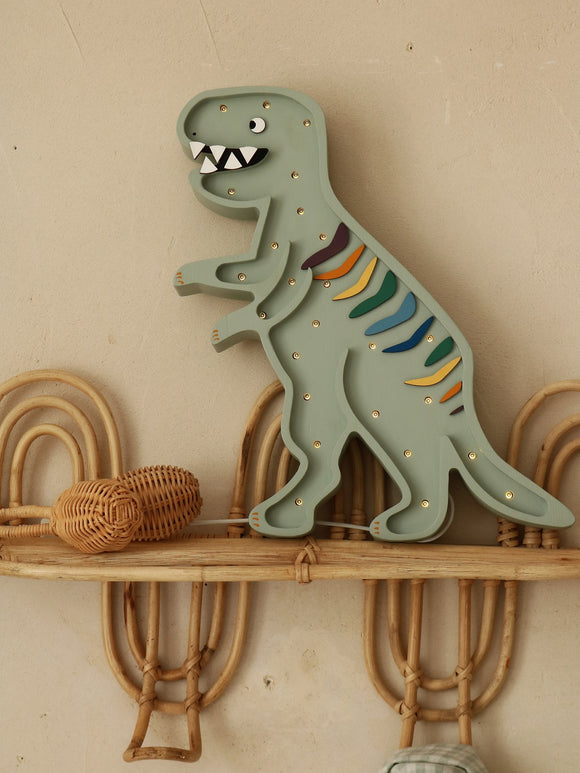 Little Lights Yövalo, Dino T. Rex Khaki Pastel