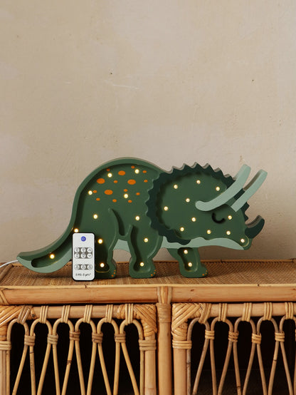 Little Lights Yövalo, Dino Triceratops Military Green