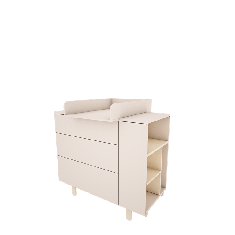 Wood Luck Design, Chest of drawers Basic, Cashmere