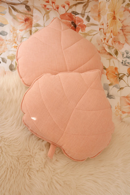 Moi Mili Decorative pillow, Linen Leaf "Light Pink"